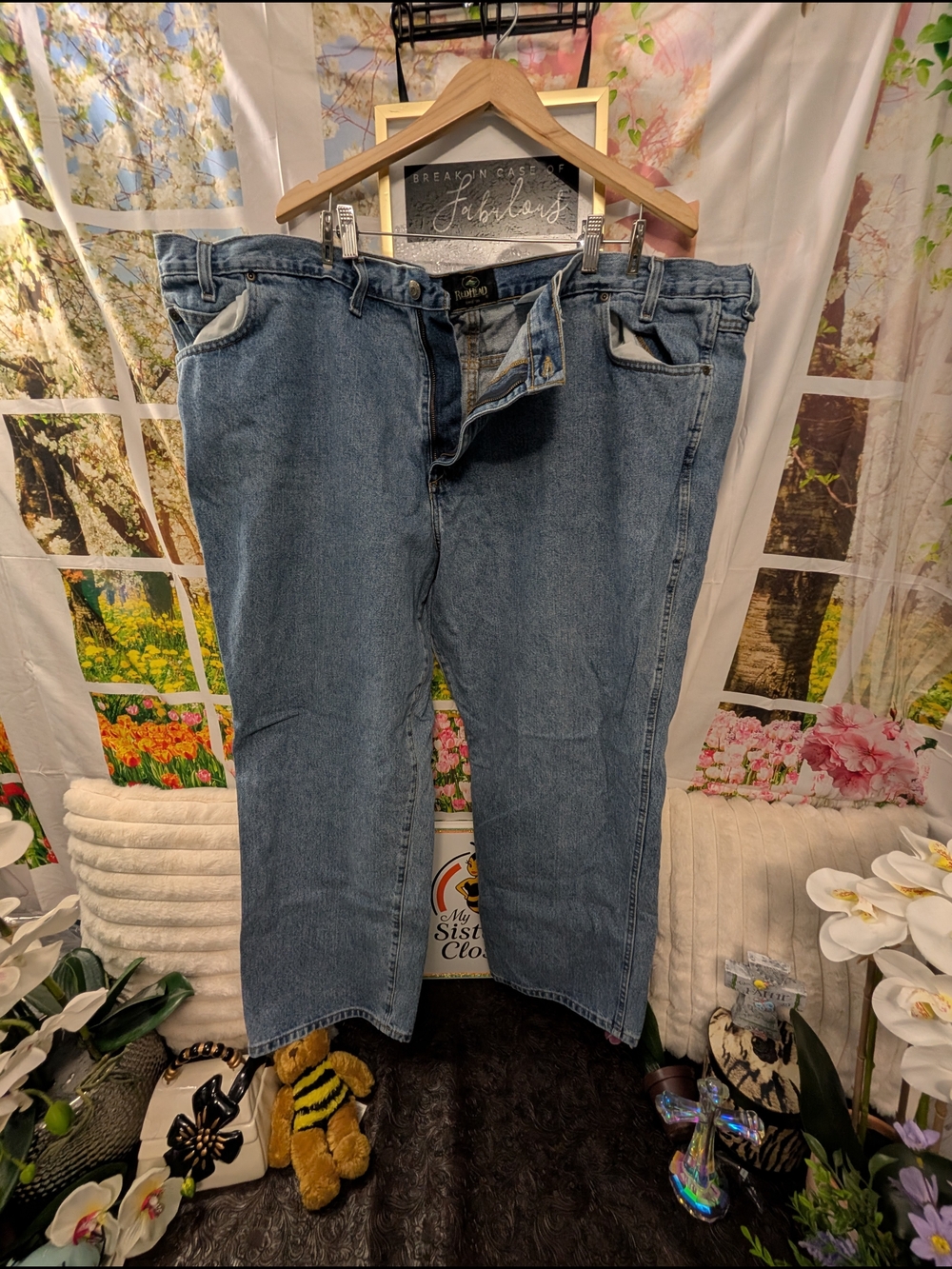 Men's Classic Blue Denim Jeans - Relaxed Fit